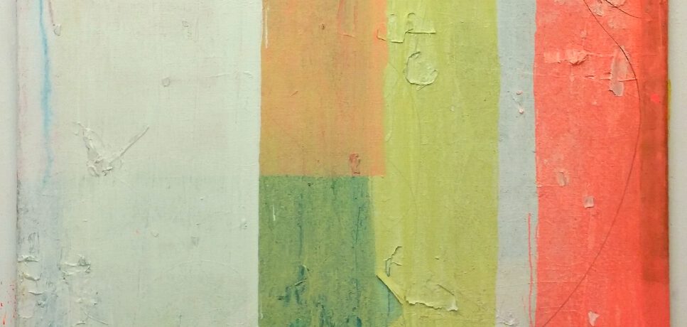 "Incubation", 180x150 cm, Acrylfarbe, Jute, 2015