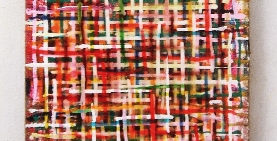 "Grid Shame", 40x30 cm, Acryl auf Jute, 2010