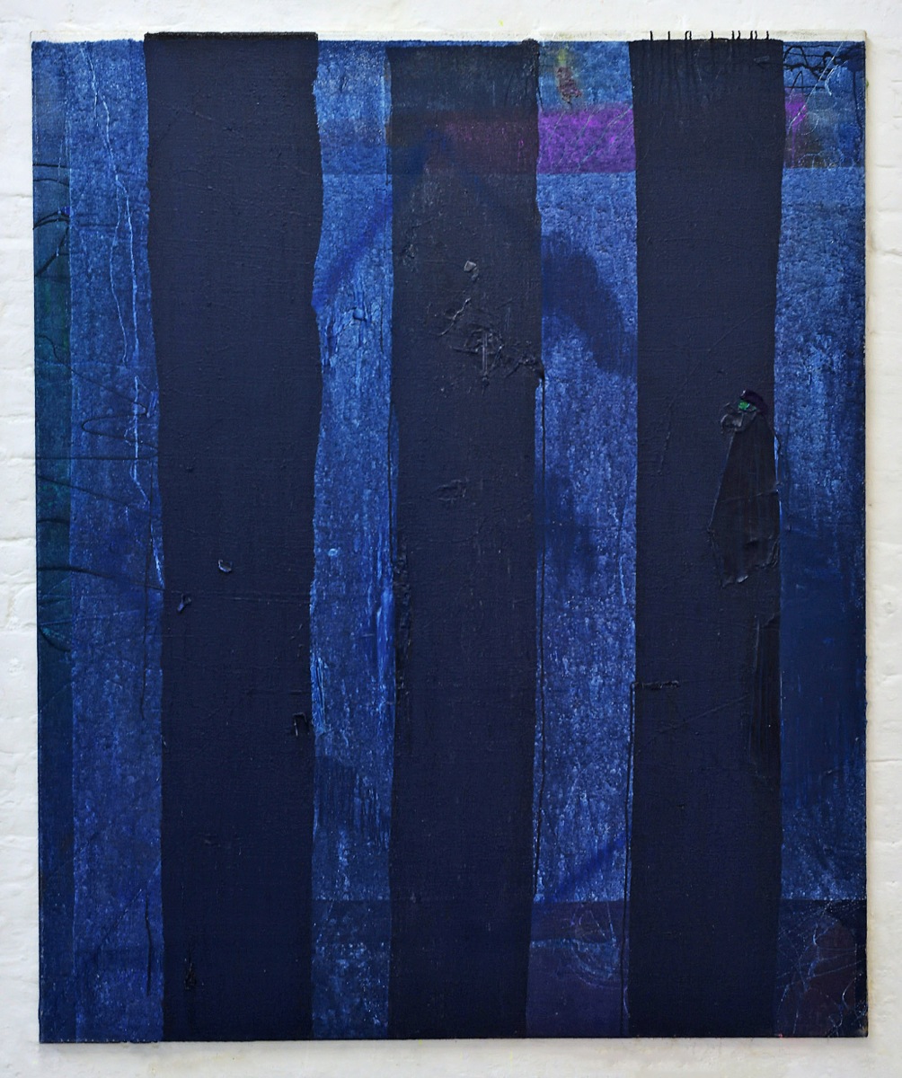 "Die Nacht", 180x150 cm, Acrylfarbe, Jute, 2015