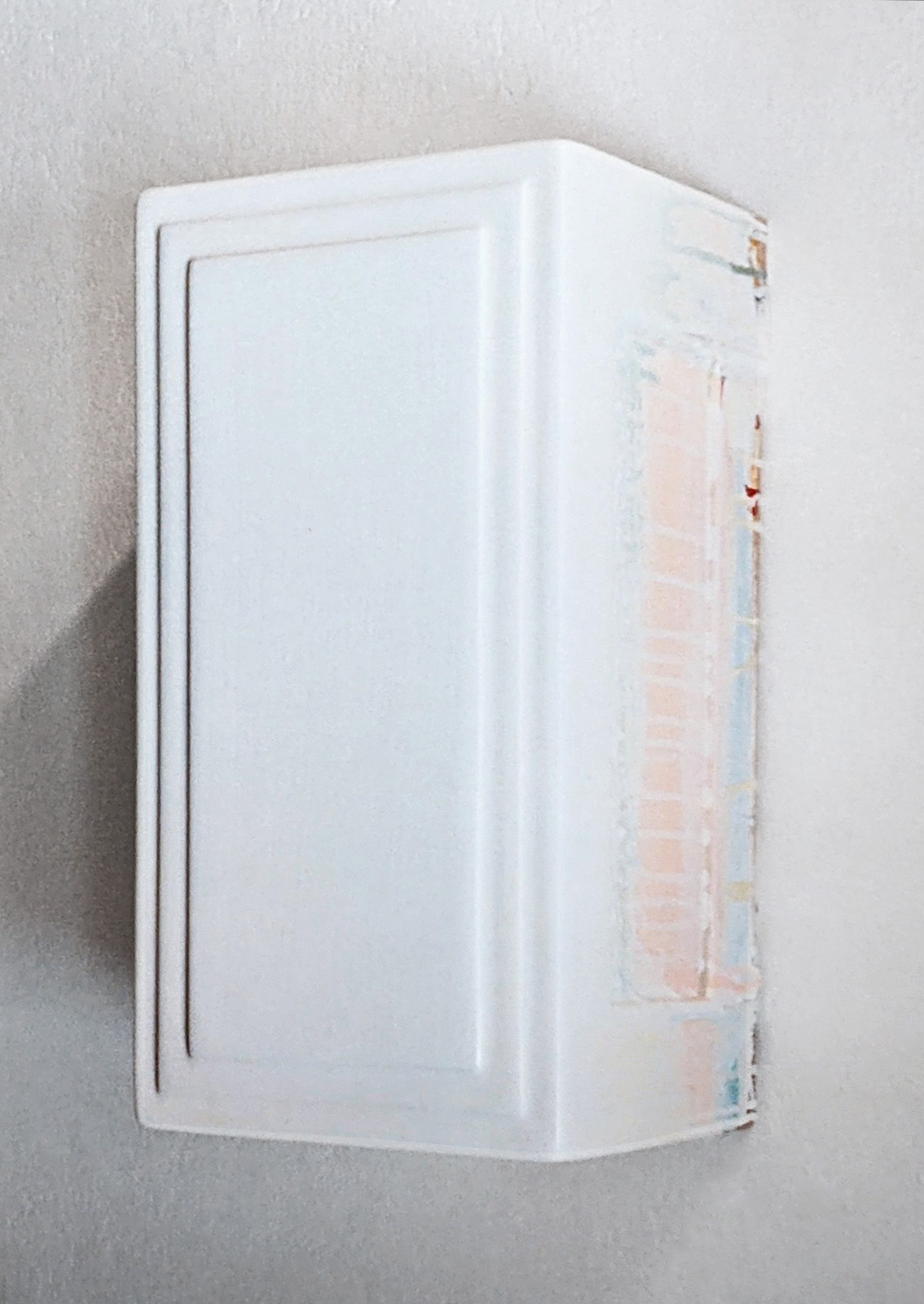 "Erstes Gebäude - Karteikasten", Acryllack, Holz, 1993