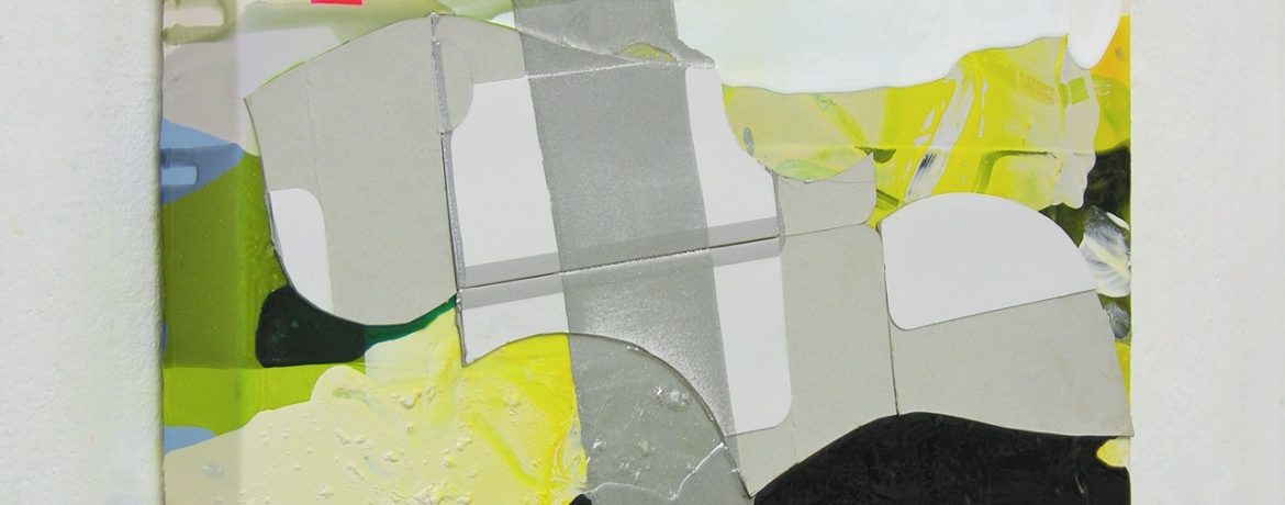 Quadrat o.T., 40x40 cm, Acryllack, Papier, Leinwand, 2005