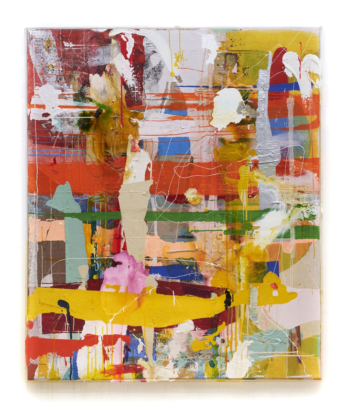 "Breaking rules", 183x153x5 cm, Acrylfarbe, Leinwand, Jute, Plexi gerahmt, 2017