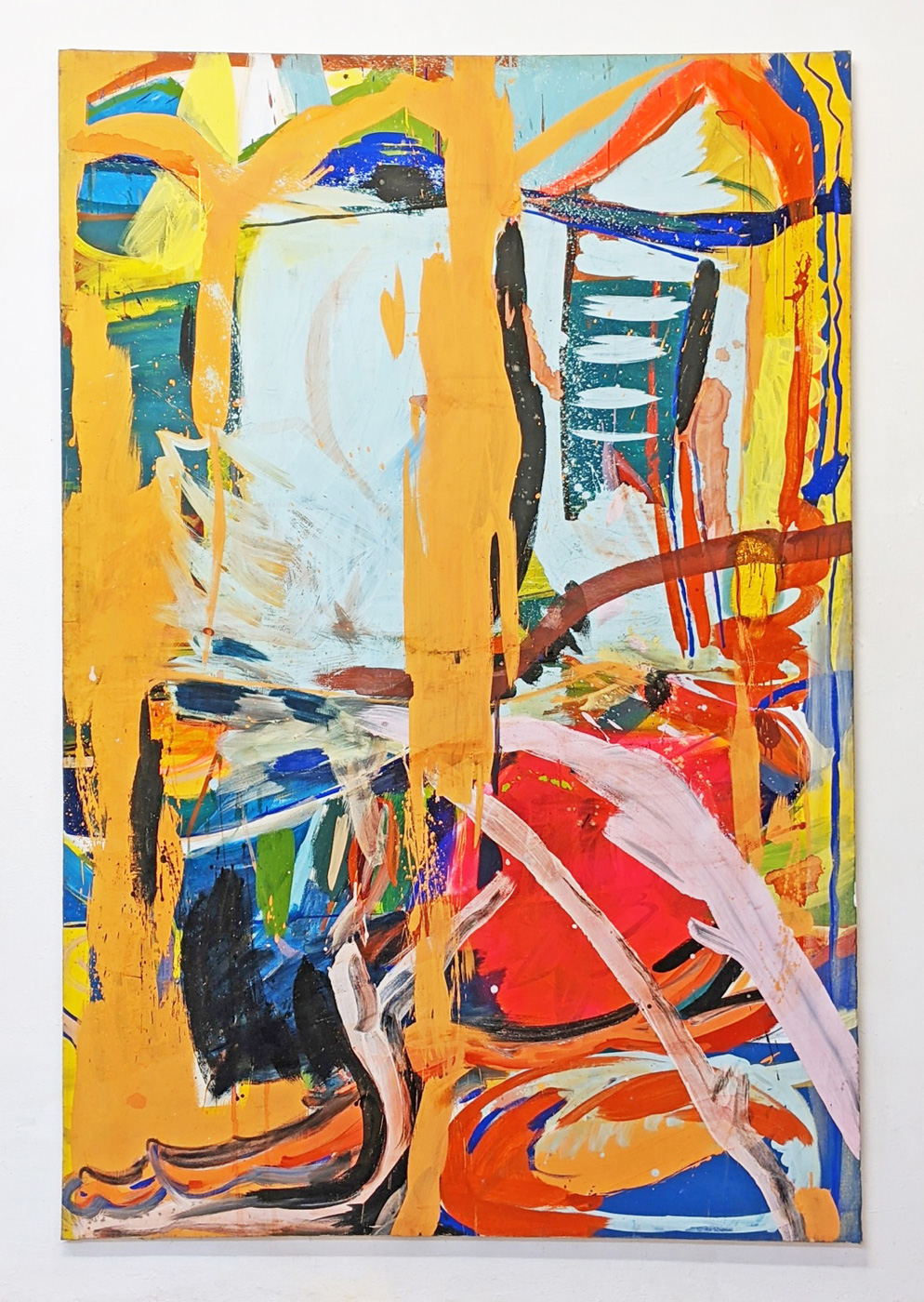 "Fallen", 248 x 167 cm, Acrylfarbe, Nessel, 1985