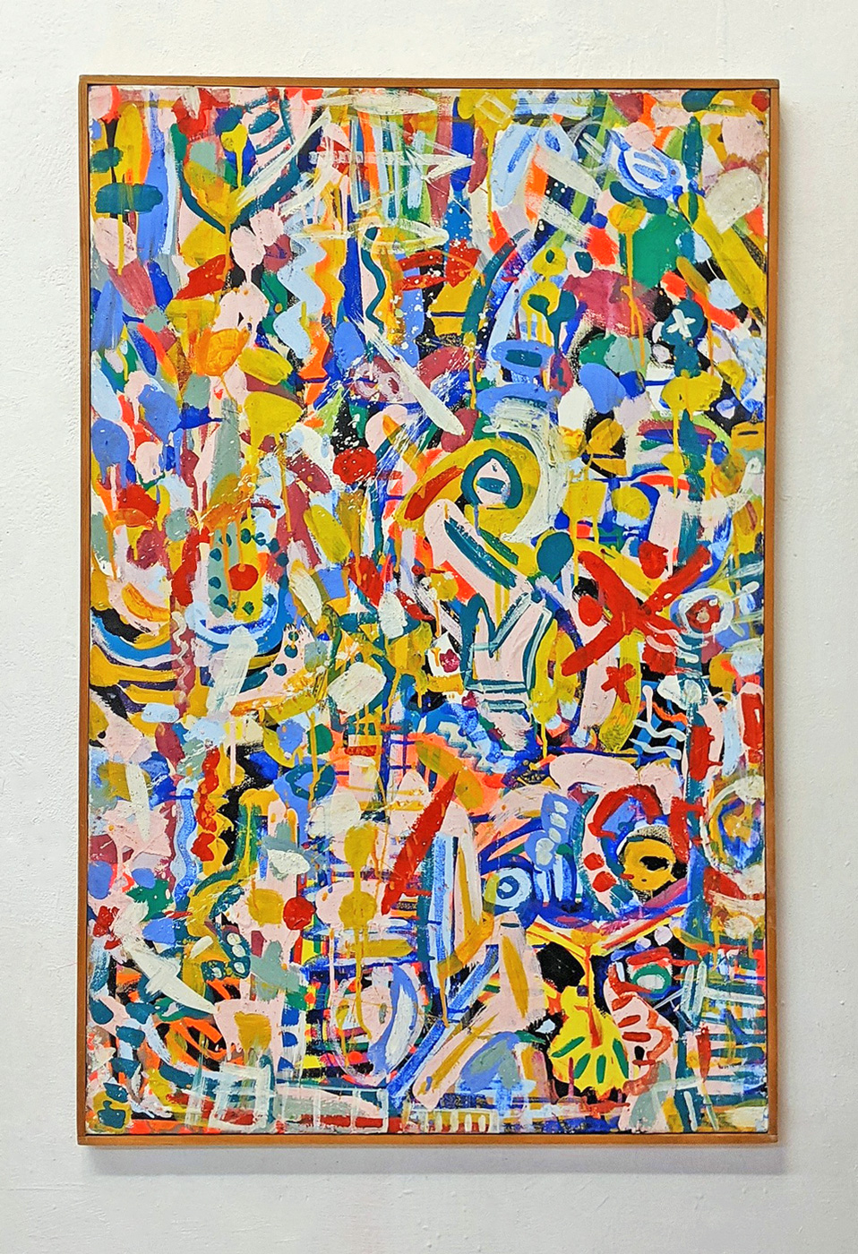 "Frühjahr", 107 x 69 cm, Acrylbinder, Farbpigmente, 1984